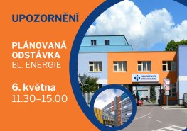 Orlickoústeckou nemocnici omezí odstávka elektrické energie. ČEZ bude 6. 5. provádět plánované práce na zařízení distribuční soustavy