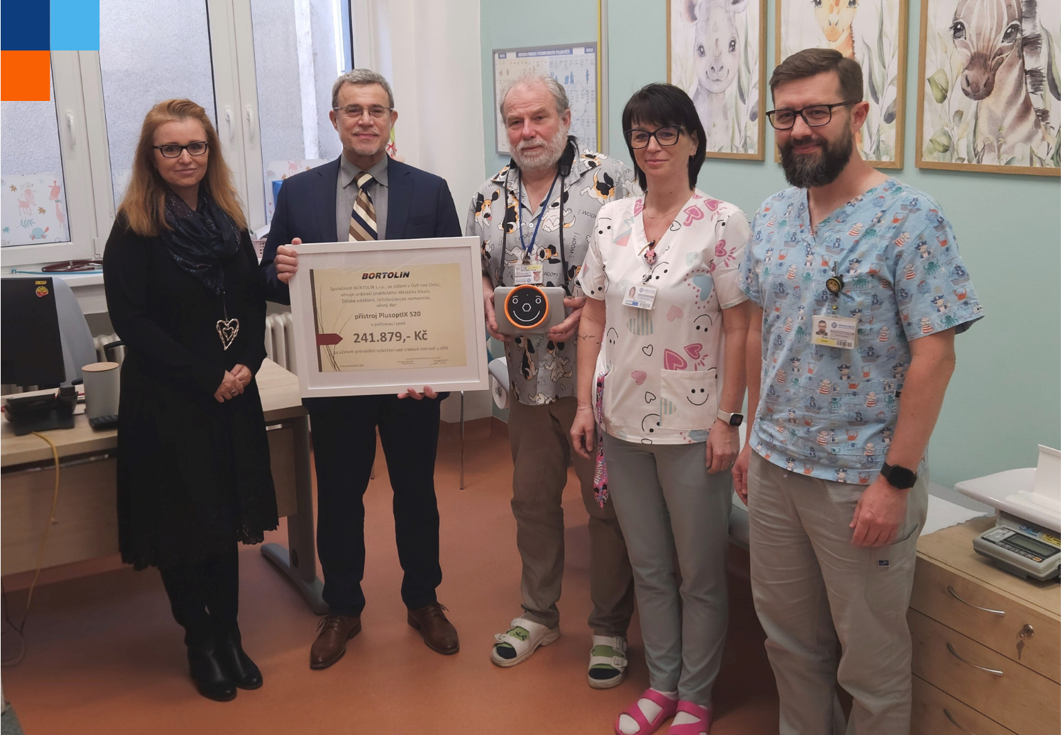 Orlickoústecká nemocnice posílila prevenci zraku dětí díky daru firmy Bortolin