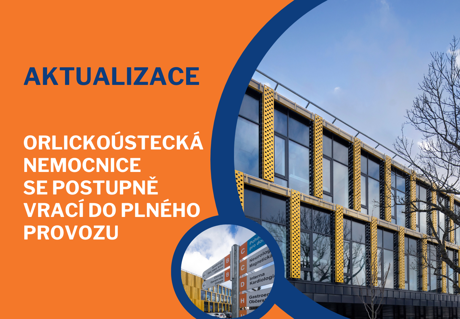 AKTUALIZACE – Provoz Orlickoústecké nemocnice se vrací do normálu