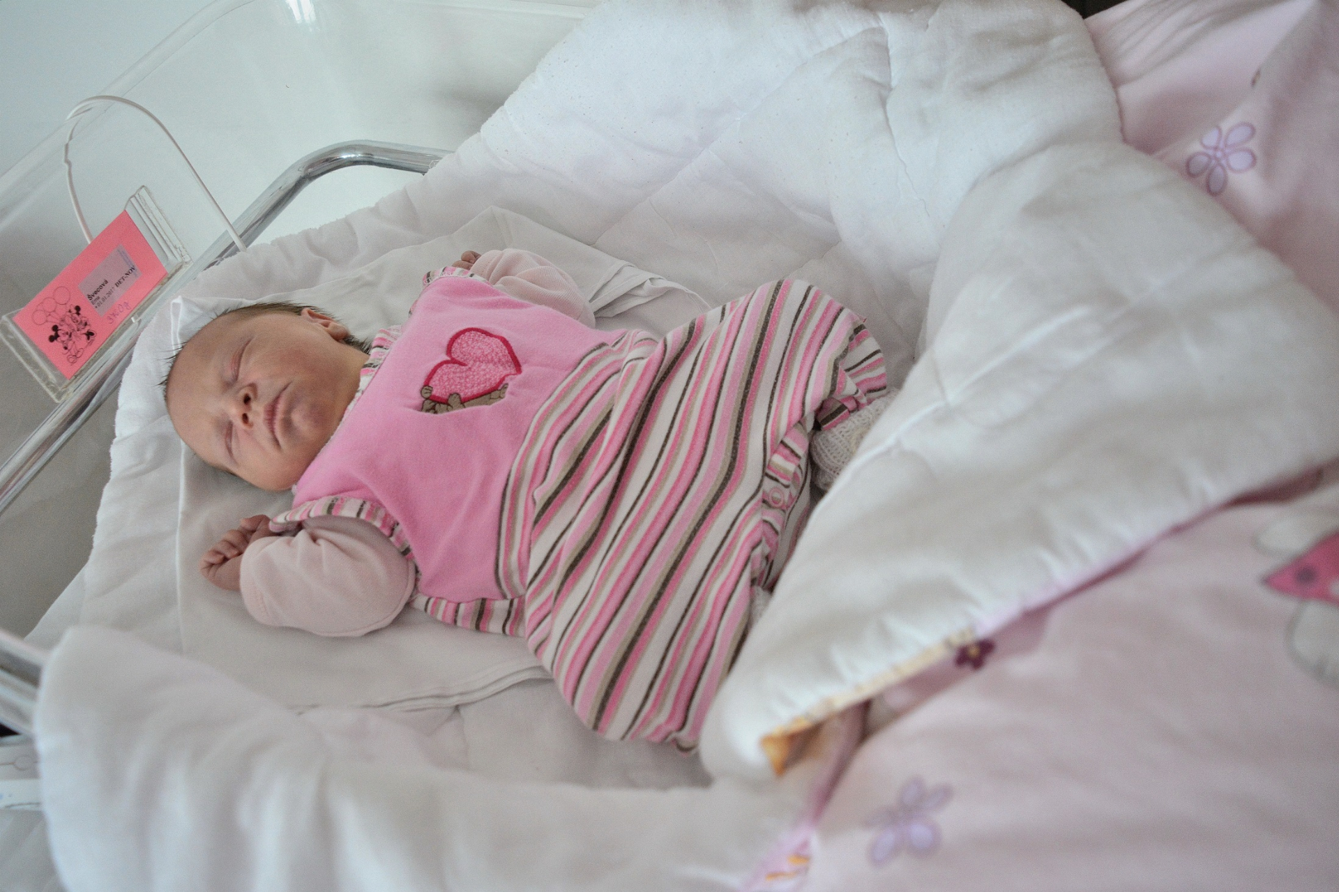 Prvním novoročním dítětem je holčička Ema v orlickoústecké porodnici